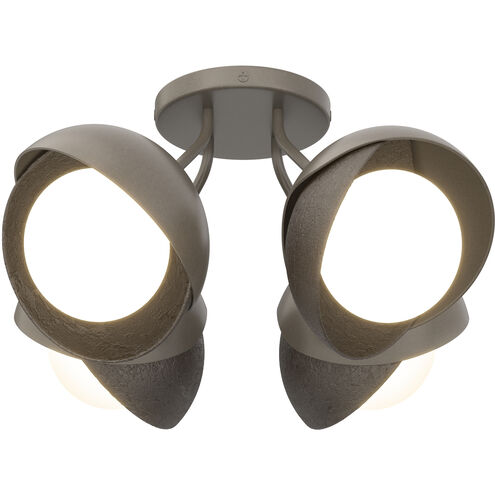 Brooklyn 4 Light 15.8 inch Dark Smoke and Oil Rubbed Bronze Semi-Flush Ceiling Light in Dark Smoke/Oil Rubbed Bronze