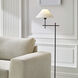 J. Randall Powers Hackney 52 inch 40.00 watt Bronze Bridge Arm Floor Lamp Portable Light in Linen