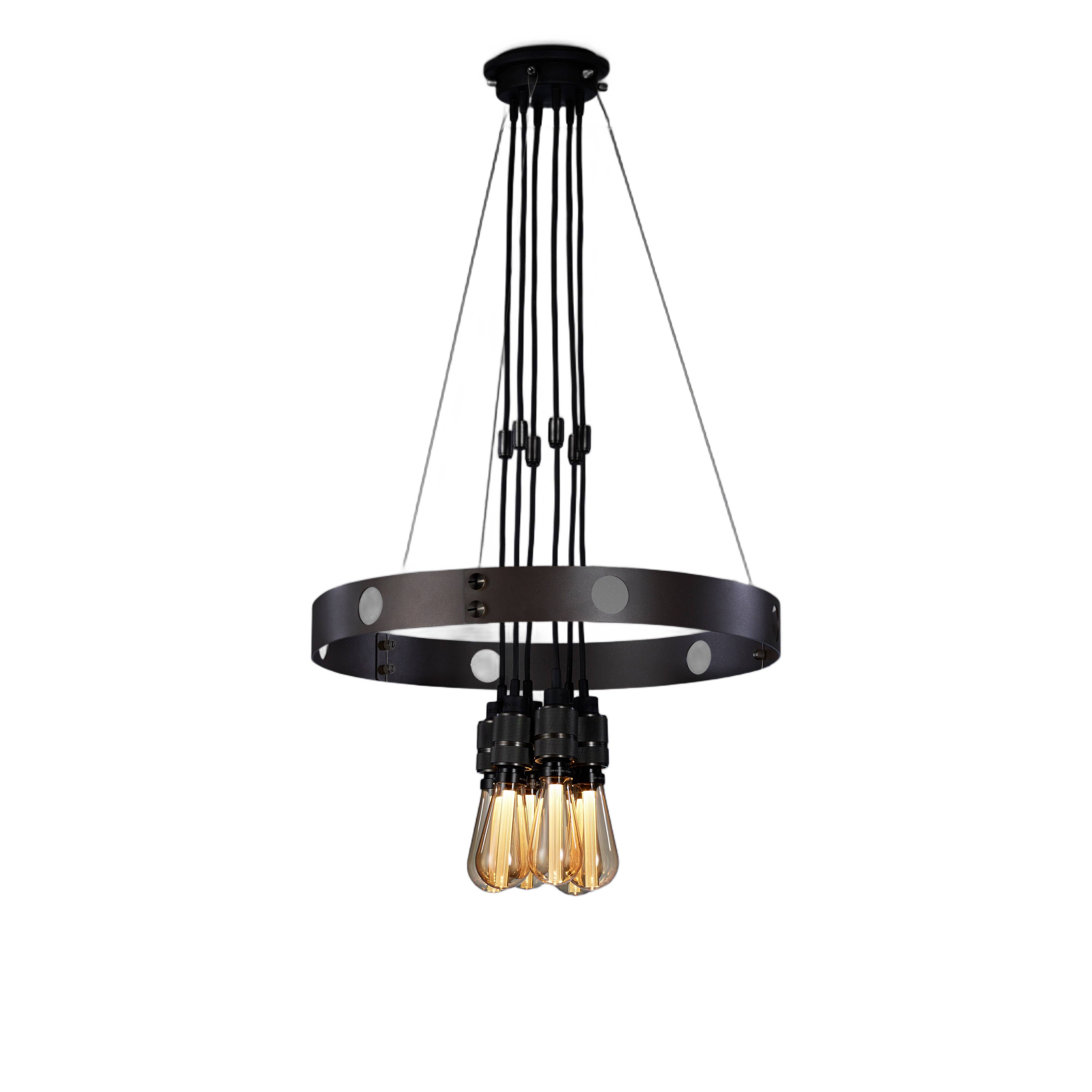 Hero LED 31.5 inch Graphite / Steel Chandelier Ceiling Light