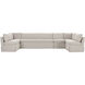 Fable Beige Slipcover Dining Banquette, U-Shape