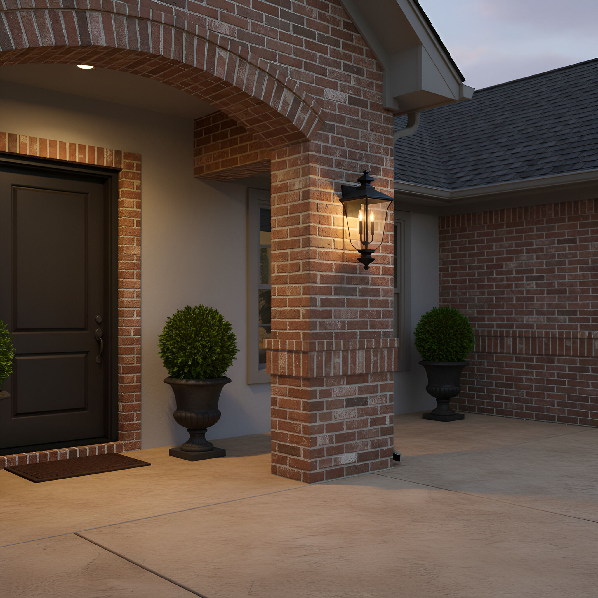 Farley 3 Light 25.25 inch Matte Black Outdoor Wall Lantern