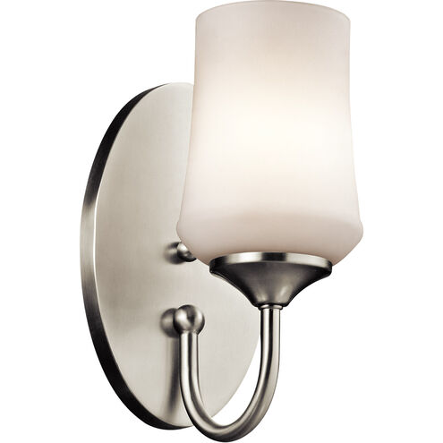 Aubrey 1 Light 6 inch Brushed Nickel Wall Bracket Wall Light in Incandescent