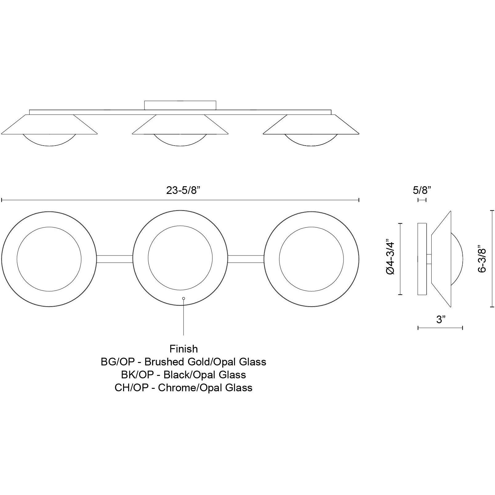 Cleo Bath Vanity Light Wall Light in Chrome