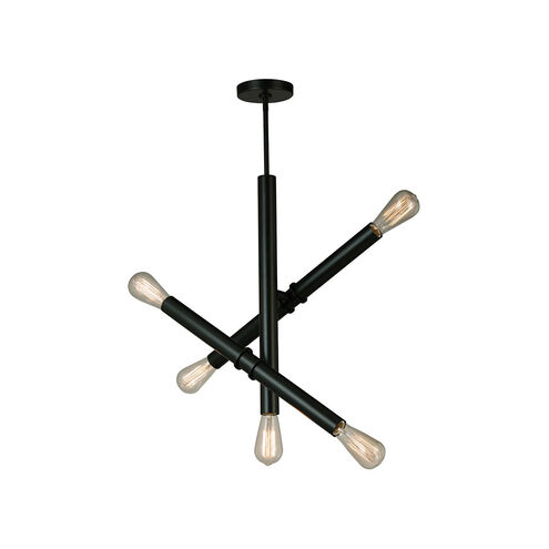 Drucker 5 Light 28 inch Black Pendant Ceiling Light