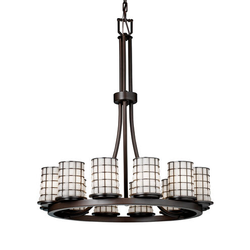 Wire Glass 12 Light 28.00 inch Chandelier