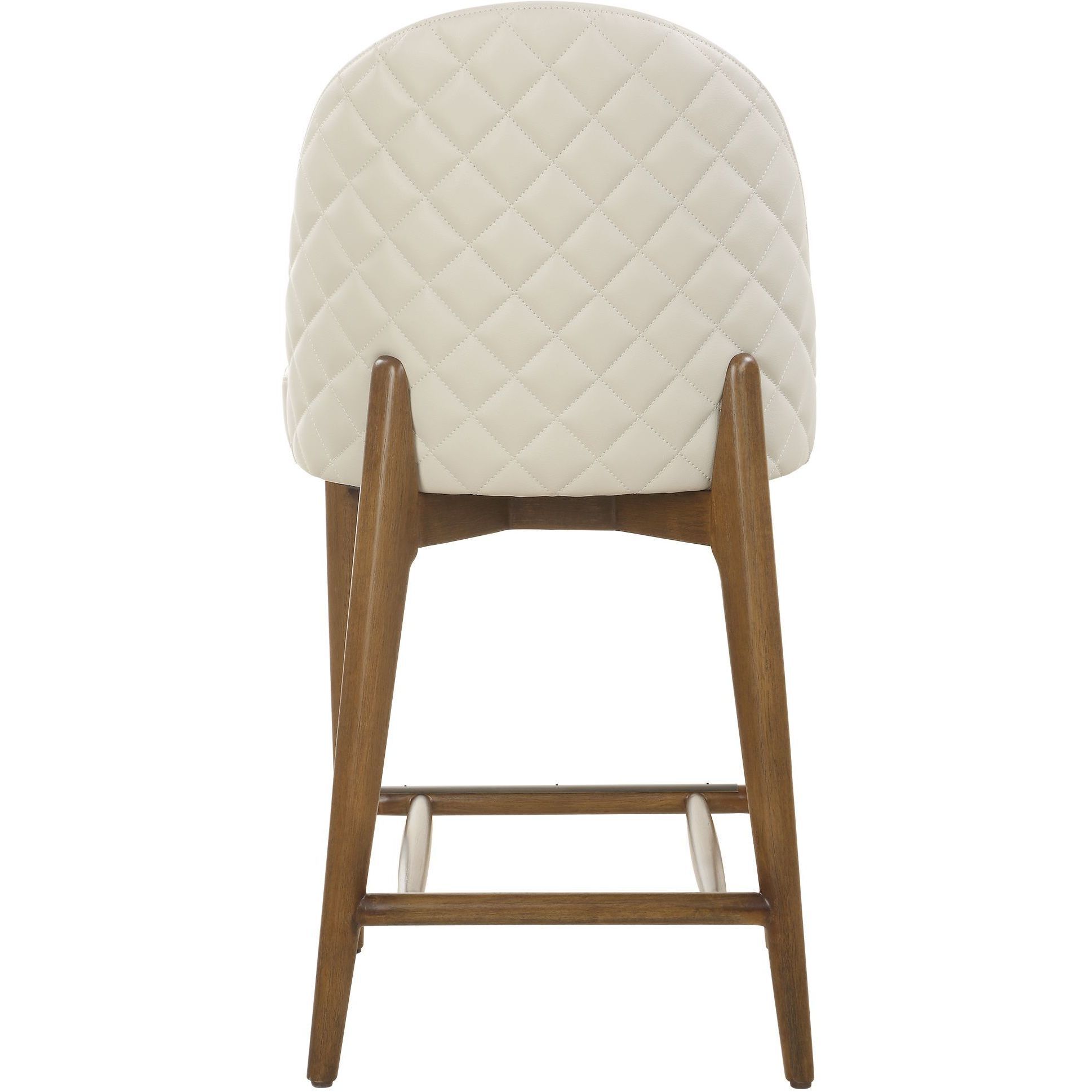 Stitches 38.5 inch Ecru and Warm Walnut Counter Stool