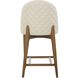 Stitches 38.5 inch Ecru and Warm Walnut Counter Stool