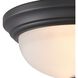 Helena 2 Light 11 inch Black Flush Mount Ceiling Light