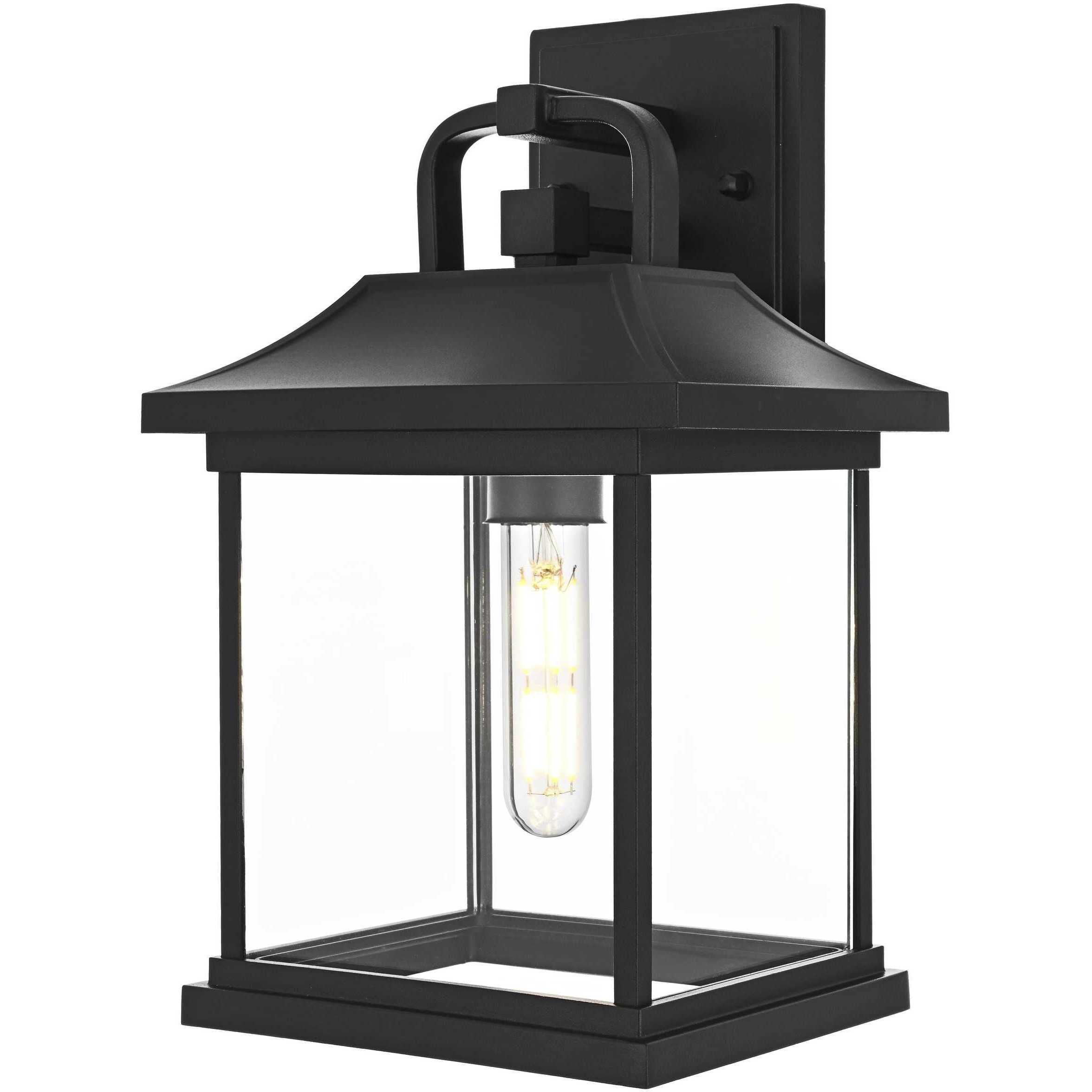 Saul 1 Light 13 inch Black Outdoor Wall Sconce