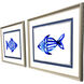 Reef Fish Blue and Metallic Framed Art