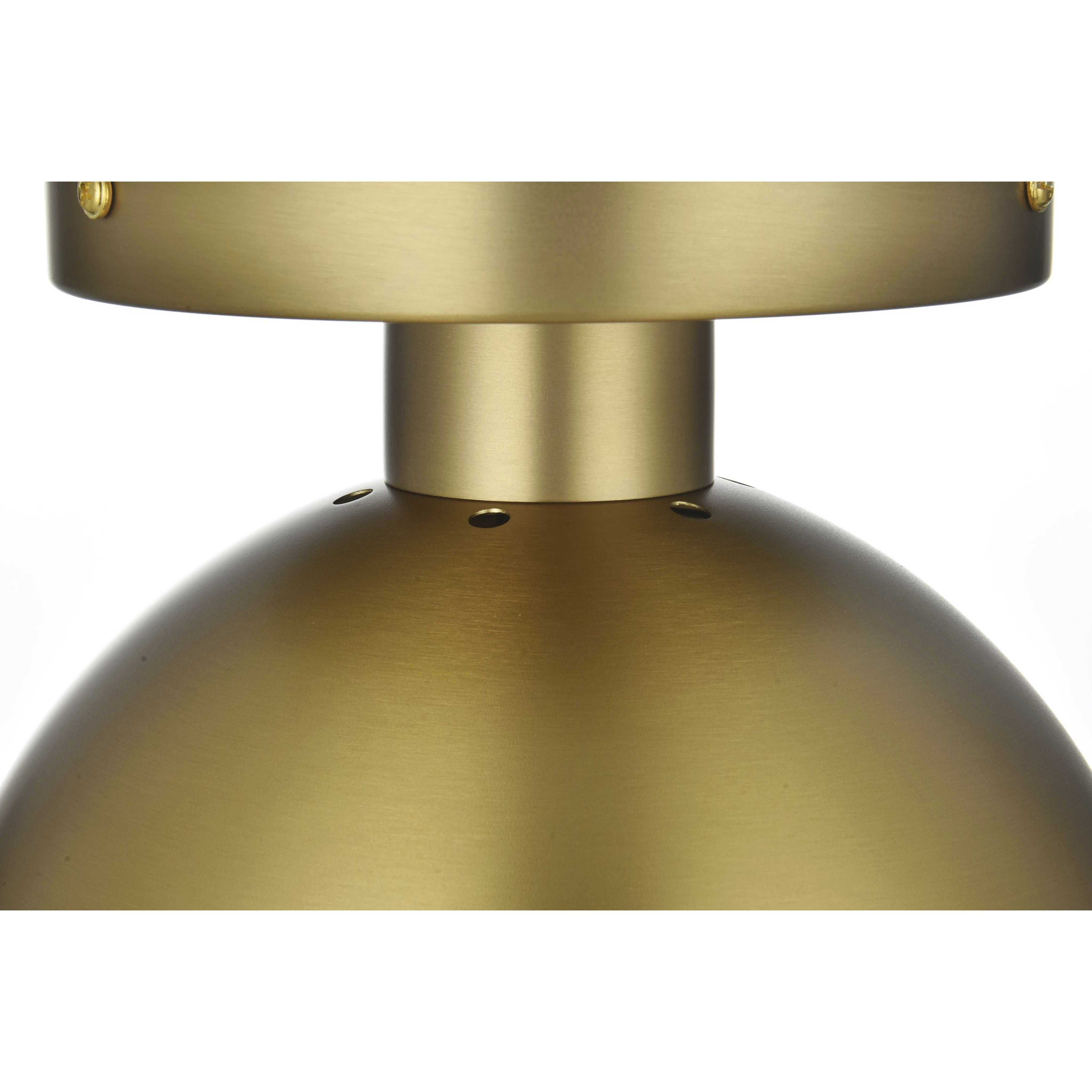 Eclipse 1 Light 8 inch Satin Gold Flush Mount Ceiling Light