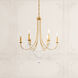 Verdana 6 Light Heirloom Gold Chandelier Ceiling Light in Optic
