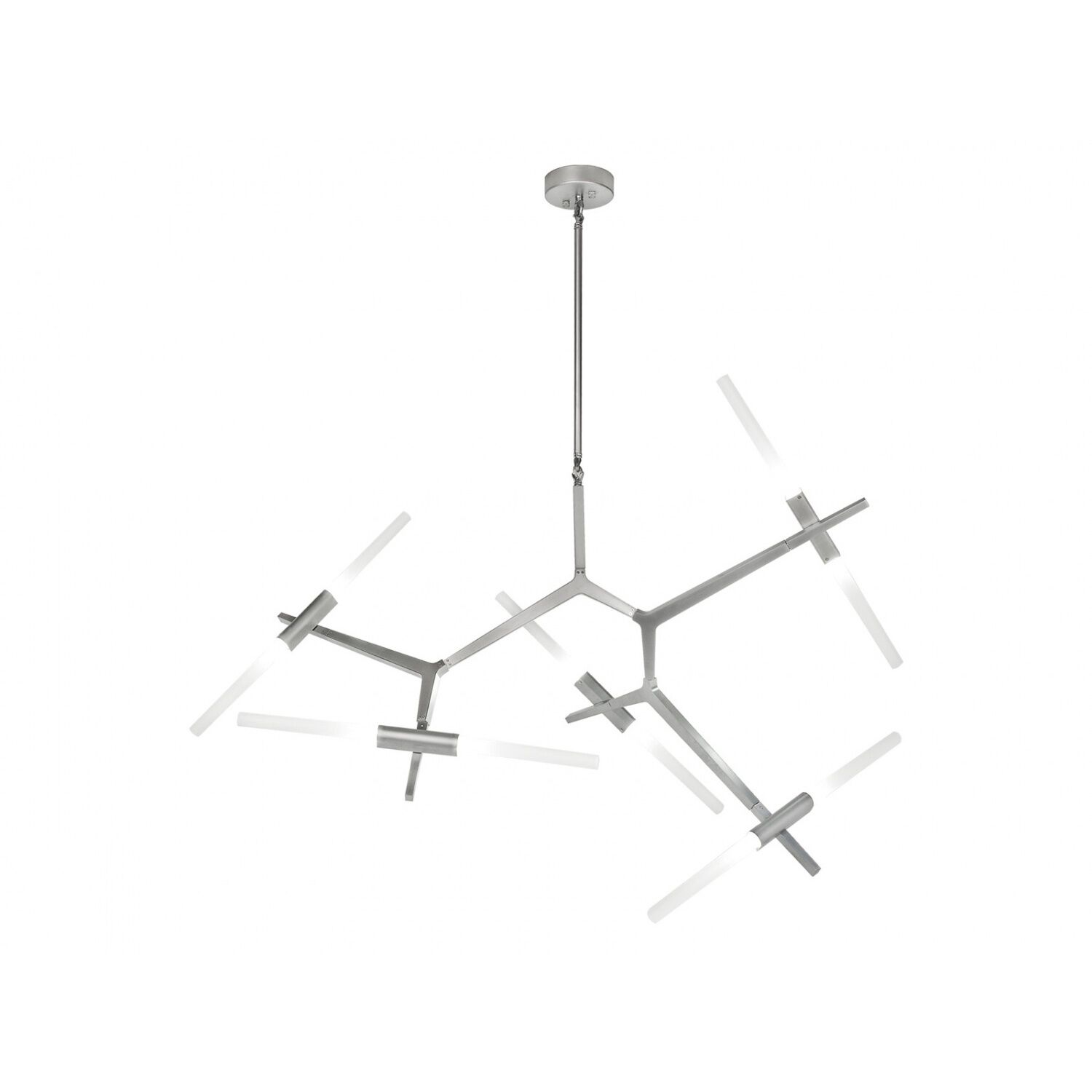 San Vicente Blvd. LED 28 inch Matte Chrome Chandelier Ceiling Light