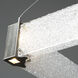 Parallel LED Gilded Brass Linear Pendant Ceiling Light in Smoke Granite, 2700K LED, Rectangular