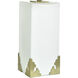 Caspian 30 inch 150 watt Polished Brass and White Table Lamp Portable Light
