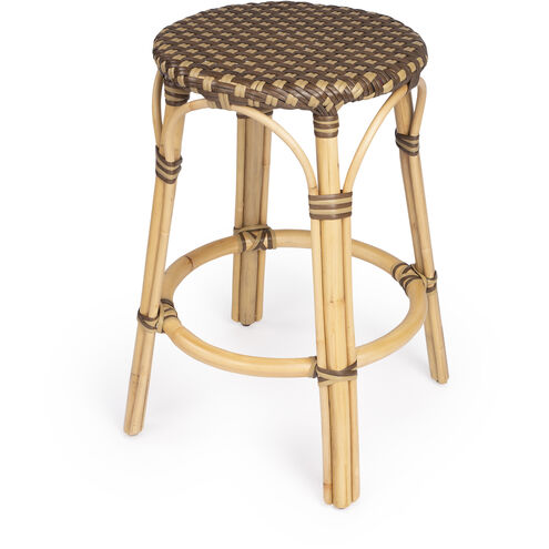 Tobias Brown Rattan Bar Stool