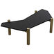 Tabu 70 X 33 inch Ebony Walnut and Antique Brass Coffee Table