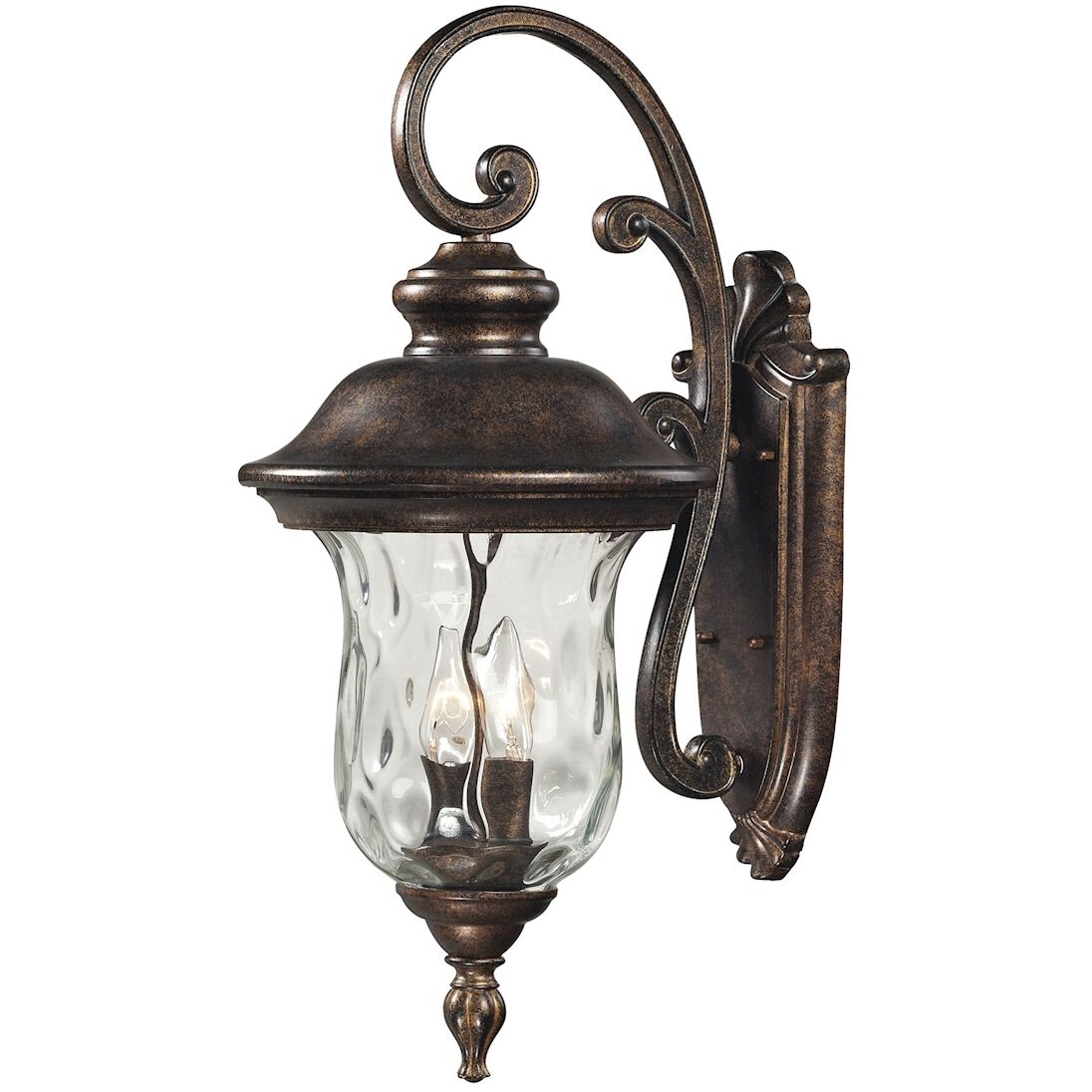 Lafayette 3 Light 27 inch Regal Bronze Outdoor Wall Sconce