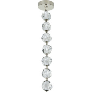 Jackie LED 7.13 inch Polished Nickel Pendant Ceiling Light