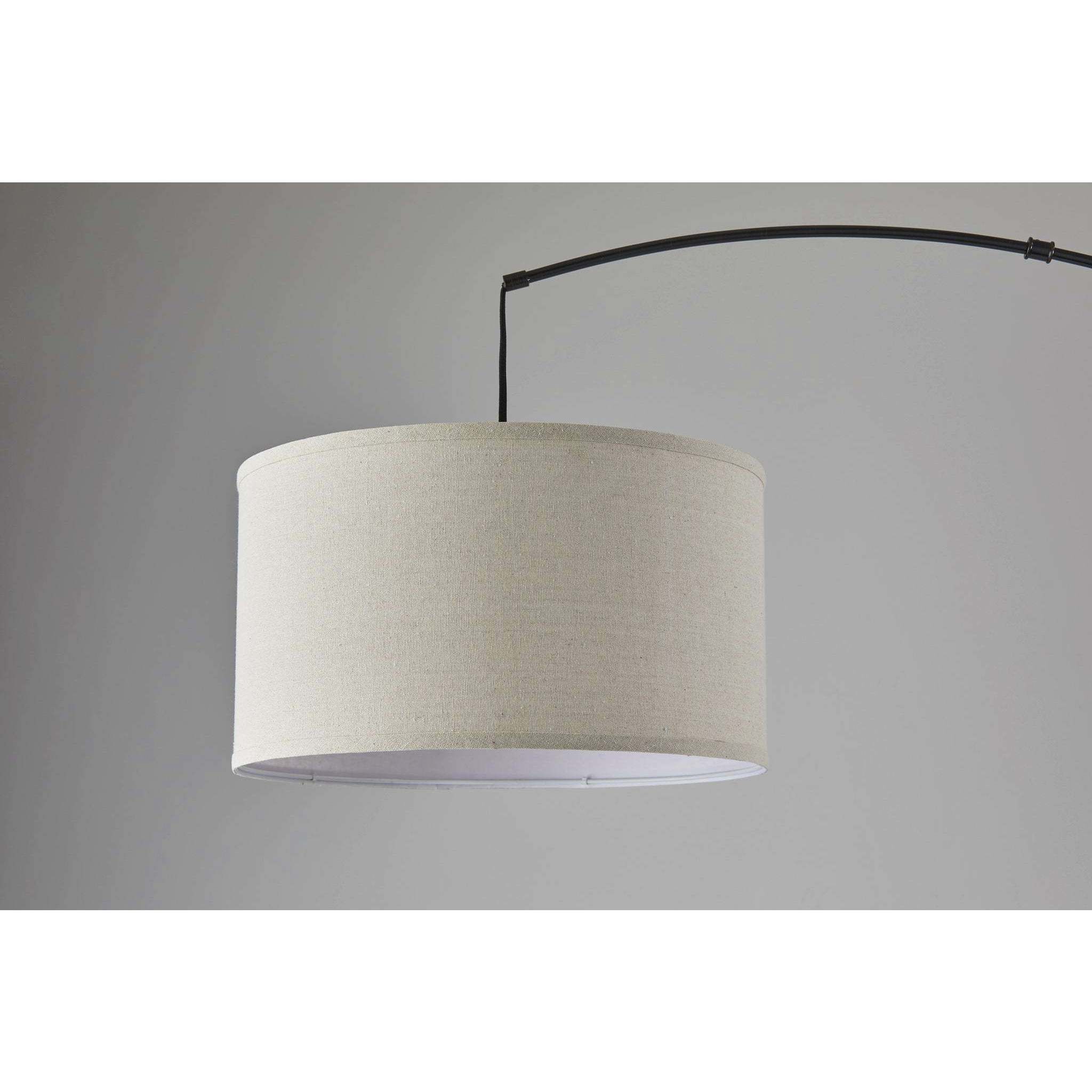 Rockwell 74 inch 100.00 watt Black Arc Floor Lamp Portable Light, Simplee Adesso