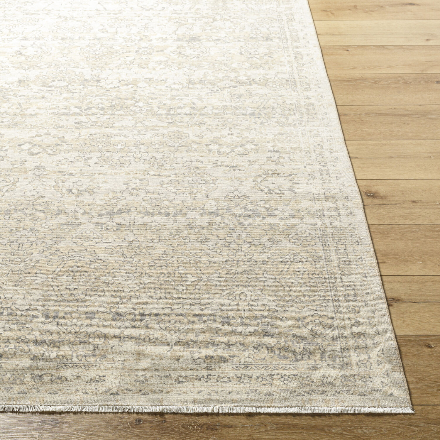 Once Upon a Time 106.3 X 77.17 inch Light Gray / Gray / Ivory / Tan / Light Brown Machine Woven Rug in 6.5 x 9