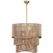 Nimes 11 Light 28 inch Natural Chandelier Ceiling Light, Drum Pendant