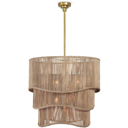 Nimes 11 Light 28 inch Natural Chandelier Ceiling Light, Drum Pendant