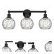 Edison Athens Water Glass 3 Light 24 inch Matte Black Bath Vanity Light Wall Light