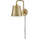 Blake LED 8 inch Lacquered Brass Sconce Wall Light