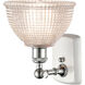 Ballston Arietta LED 8 inch White and Polished Chrome Sconce Wall Light, Ballston