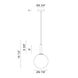 Stellar 1 Light 9.88 inch Aged Gold Brass Pendant Ceiling Light in Aged Gold Brass and Opal Glass