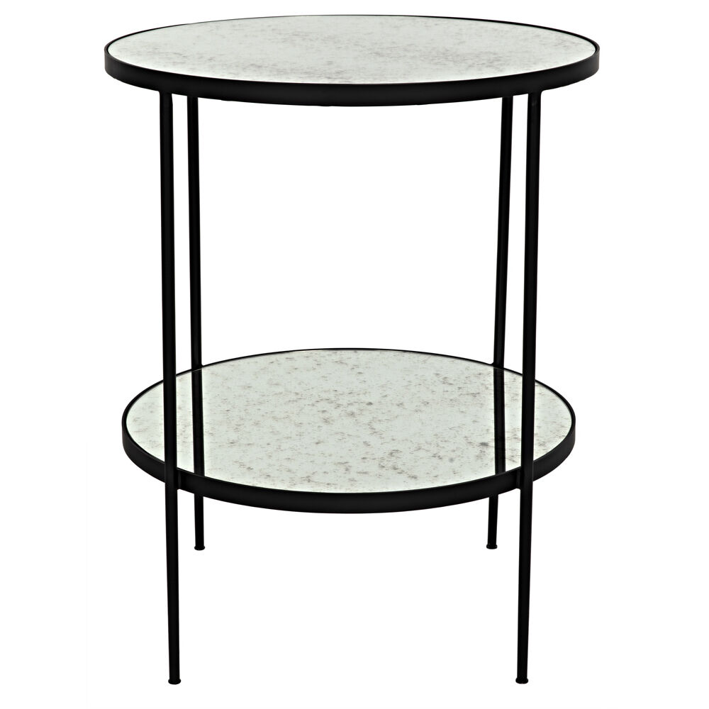 Anna 30 X 25 inch Matte Black Side Table
