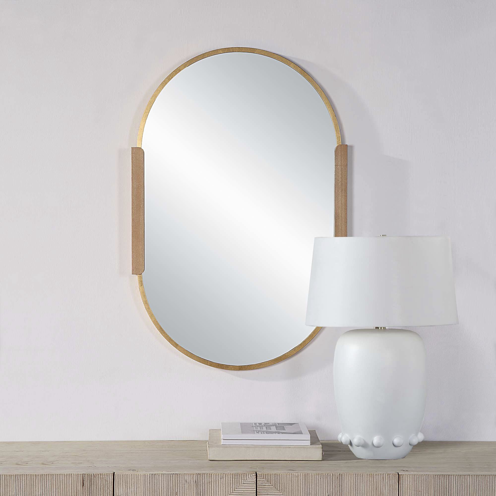 Kerianne 41 X 26 inch Clear and Gold Wall Mirror