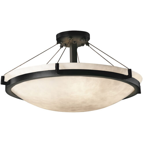 Clouds 6 Light 27 inch Matte Black Semi-Flush Bowl Ceiling Light in Incandescent