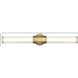 Facet LED 32 inch Heritage Brass Vanity Light Wall Light, Vertical