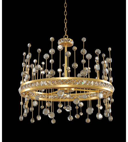 Fortuna 26 inch Vienna Gold Leaf Pendant Ceiling Light