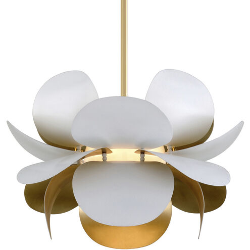 Ginger 1 Light 26.5 inch Gold Leaf/Soft White Chandelier Ceiling Light