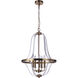 Graclyn 5 Light 19 inch Satin Brass Foyer Light Ceiling Light