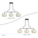 Manorwood 3 Light 48 inch English Bronze Linear Chandelier Ceiling Light, Extra Large