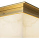 Mineral 2 Light 11.13 inch Patina Brass and Alabaster Flush Mount Ceiling Light in Alabaster Shade