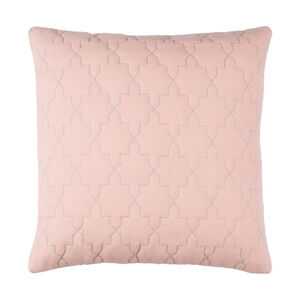 Reda 18 X 18 inch Peach and Silver Throw Pillow