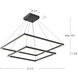 Piazza LED 31.5 inch Black Chandelier Ceiling Light