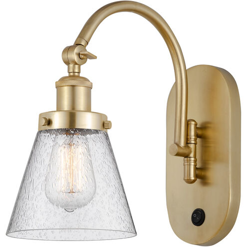 Franklin Restoration Cone 1 Light 6 inch Satin Gold Sconce Wall Light