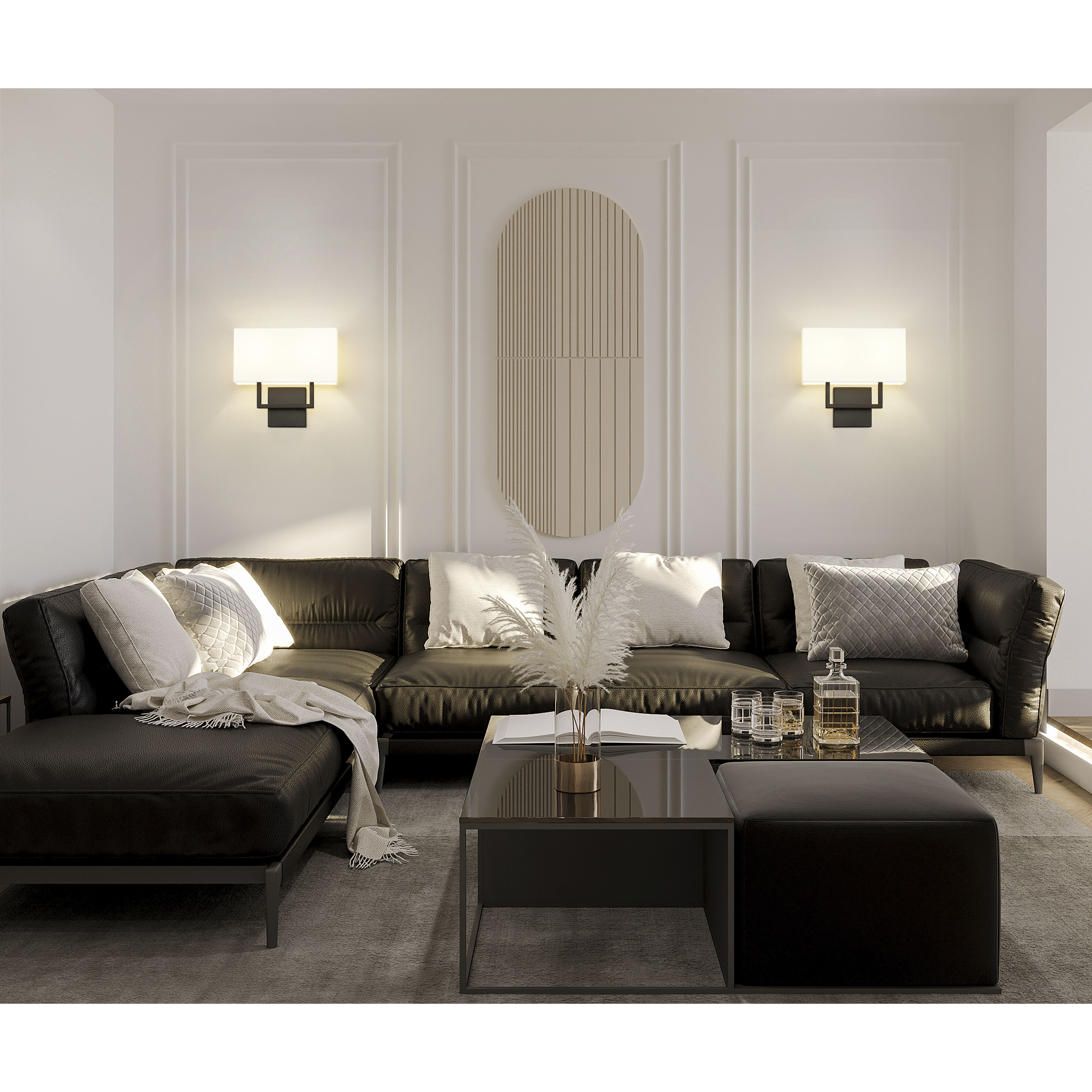 Saxon Wall Sconce Wall Light in Matte Black