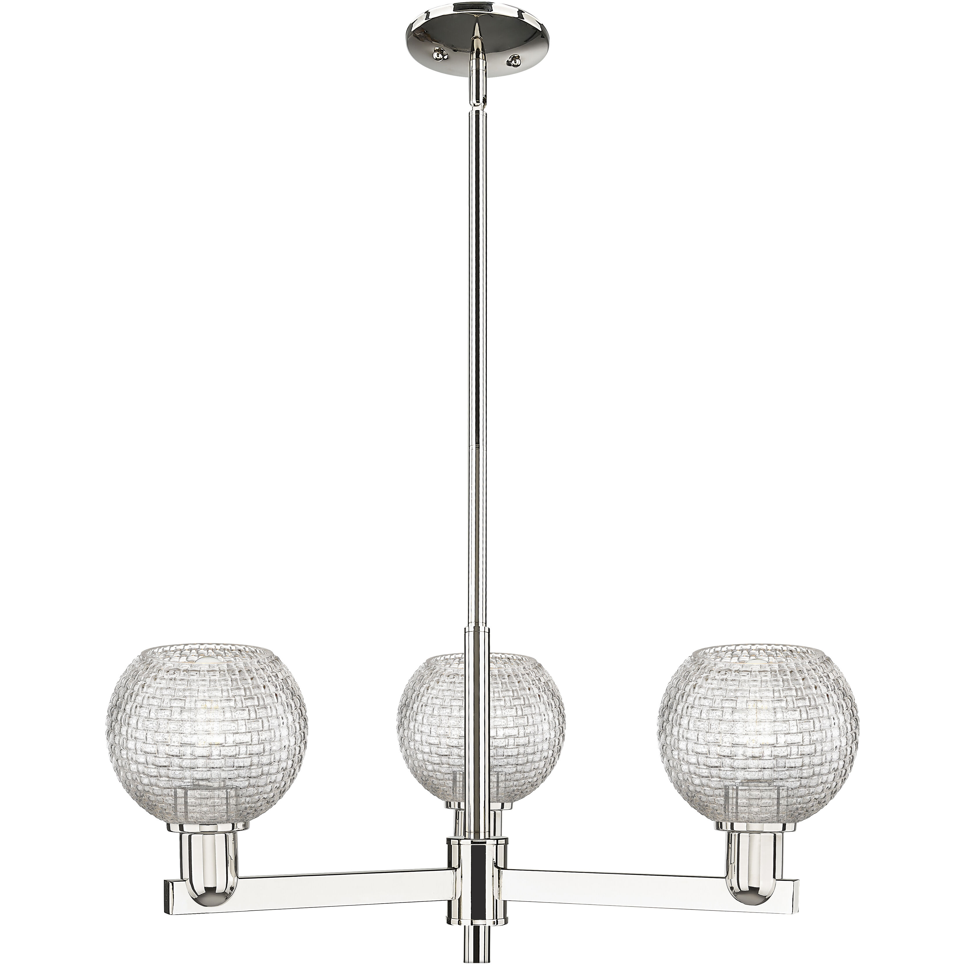 Arcadia Athens 3 Light 27.63 inch Polished Nickel Chandelier Ceiling Light