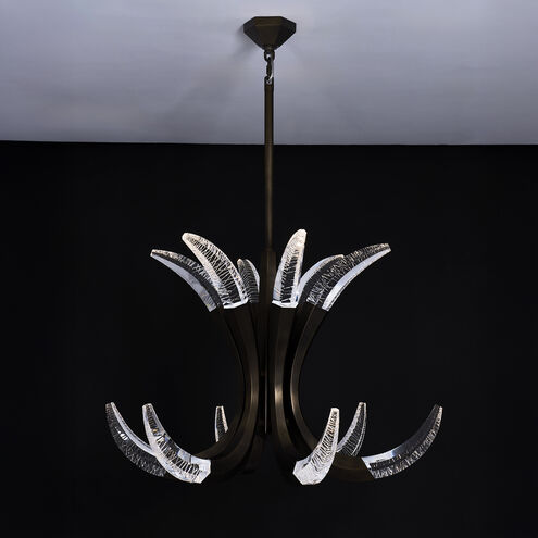 Corna 39 inch Vintage Bronze Pendant Ceiling Light in Firenze Clear