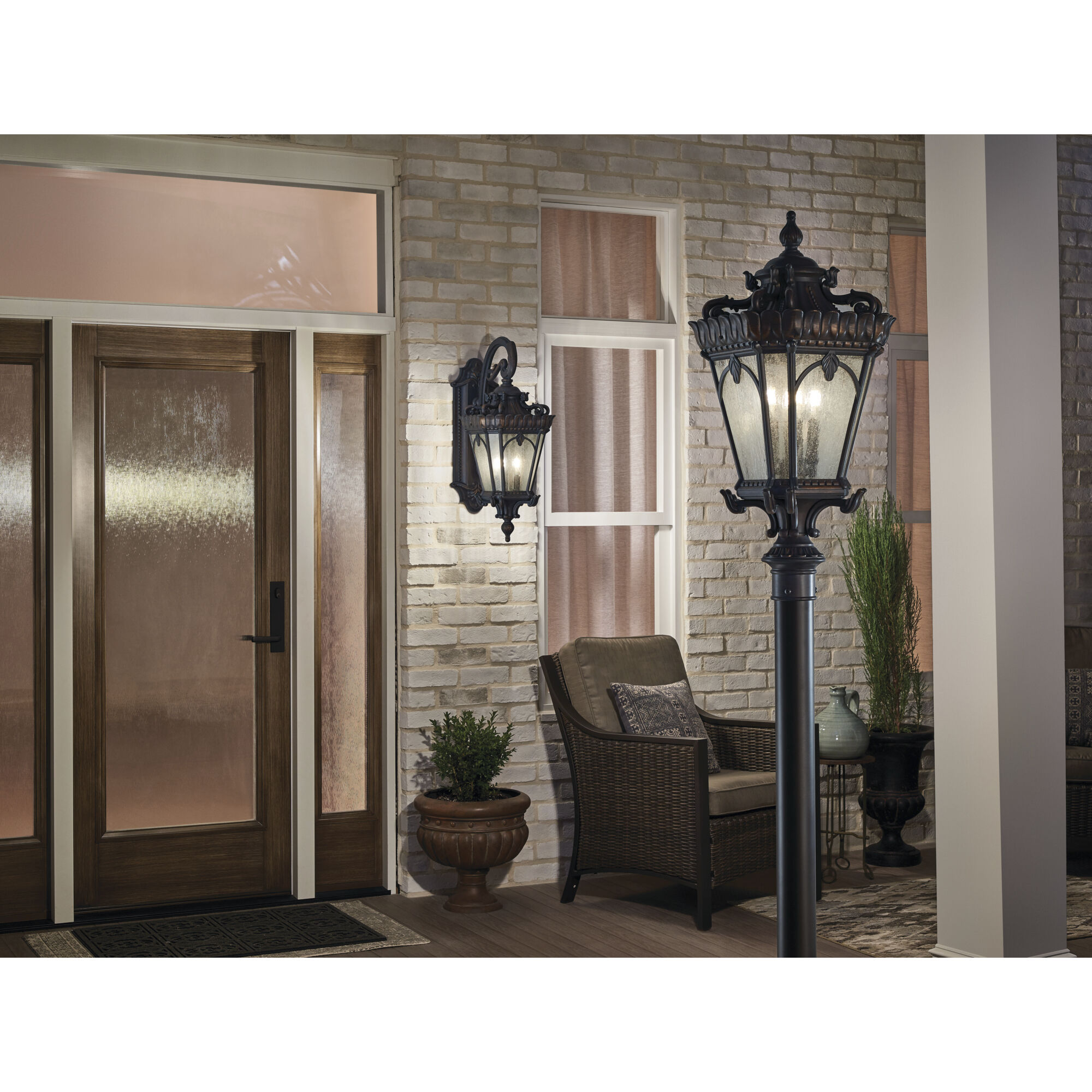 Tournai 4 Light 30 inch Londonderry Outdoor Post Lantern