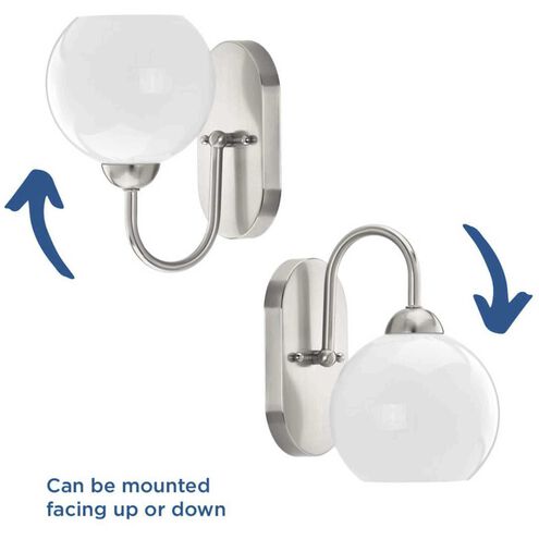 Carisa 1 Light 7 inch Brushed Nickel Bath Vanity Wall Light