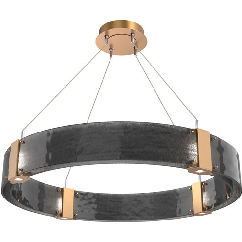 Parallel LED 32.7 inch Novel Brass Chandelier Ceiling Light in 3000K LED, Smoke Granite, Ring