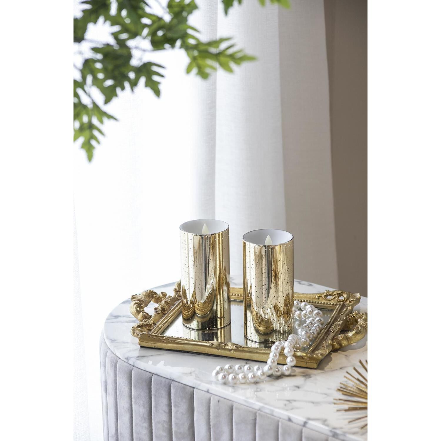 Speckled 6 X 3 inch LED Candle